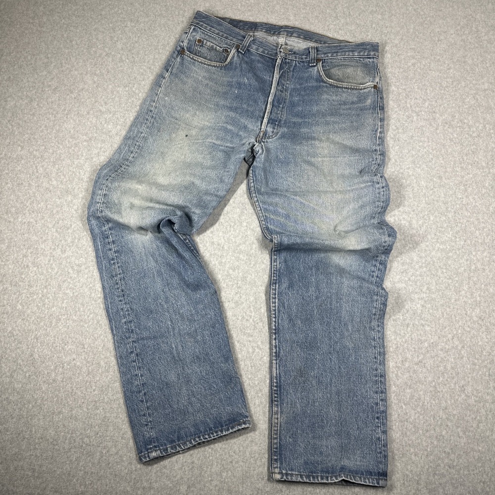 Vintage 1988 Levis 501 Original Fit Jeans Men's 36x32(34x32) thrashed Gritty USA